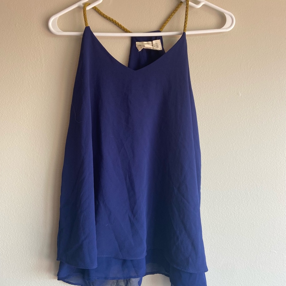 blue camisole blouse